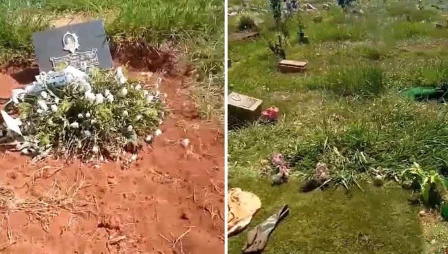 Moradores denunciam cabelos e crânios expostos em cemitério com cheiro de carniça