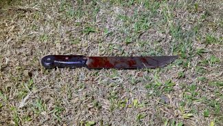 Facão ensanguentado é encontrado em local de agressão no Santa Cruz