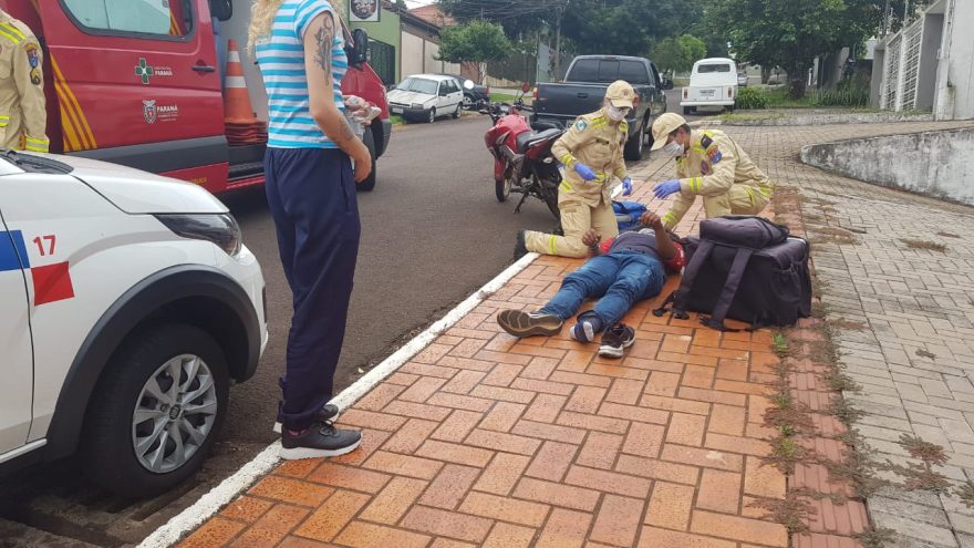 Motociclista sobrevive após quase ser degolado por fios no Bairro São Cristóvão