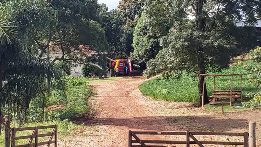 Homem sofre queda de altura ao tentar pegar frutas na Fazenda Univel