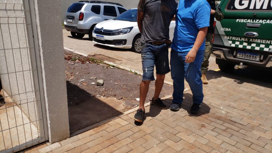 Indivíduo é preso pela GM após invadir e destruir residência de Ex no Sanga Funda