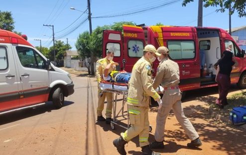 Motociclista fica ferido em acidente na Cidade Norte em Beltrão Imagem referente a Motociclista fica ferido em acidente na Cidade Norte em Beltrão