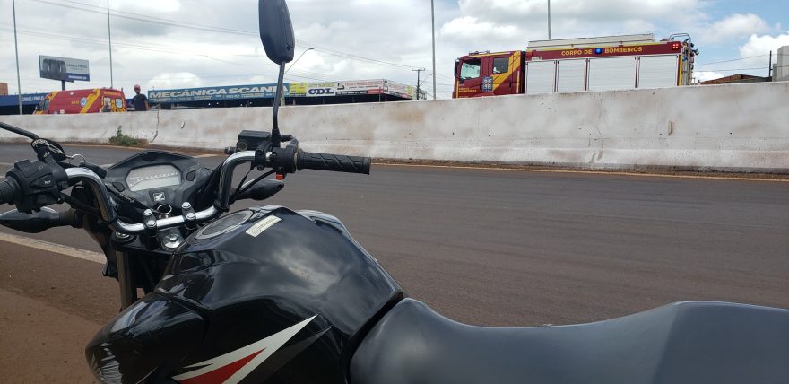 Motociclista fica ferido em acidente na BR-467 em Cascavel