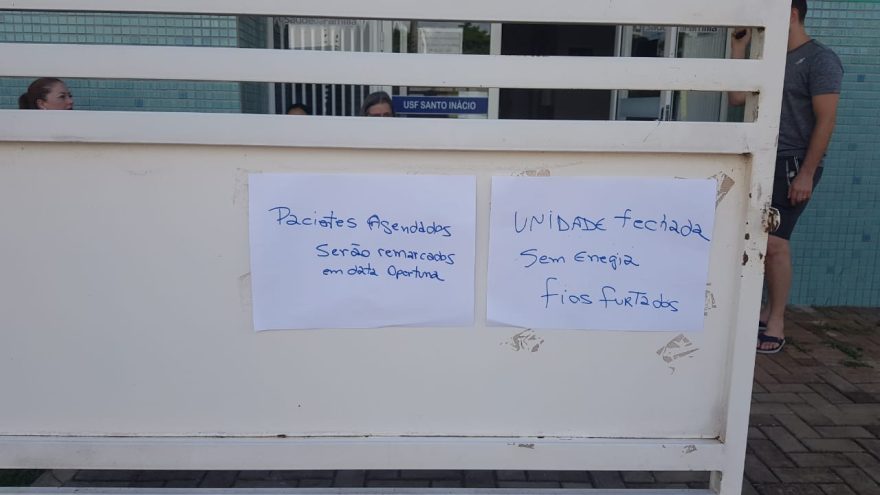 Furto de fios causa prejuízo e transtornos na USF Santo Inácio