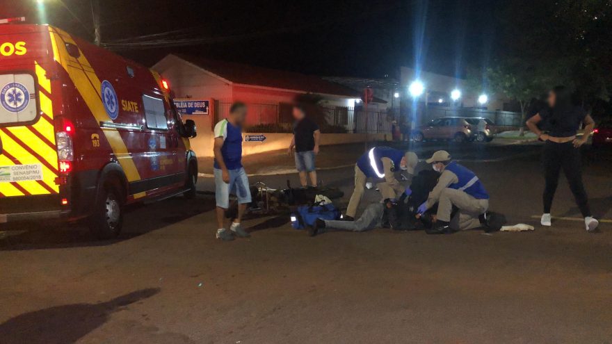 Acidente de trânsito deixa entregador ferido no Bairro São Cristóvão