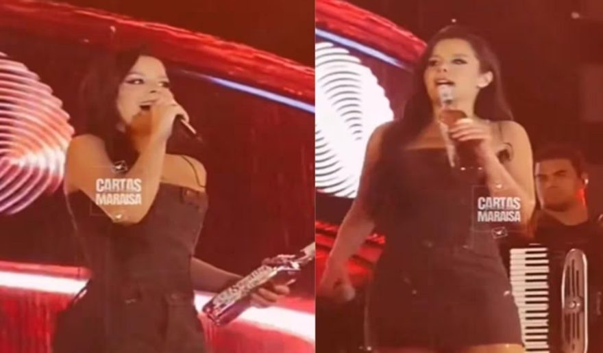 Cantora Maraisa confunde cachaça com microfone e vídeo viraliza nas redes sociais