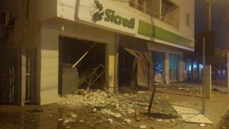Ladrões arrombam agência bancária em Diamante D'oeste