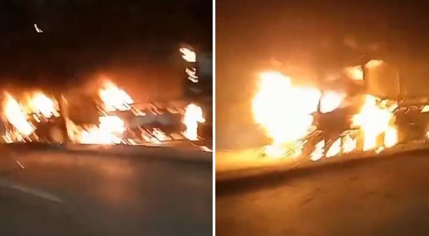 Manifestantes ateiam fogo em ônibus em Belo Horizonte; veja vídeo