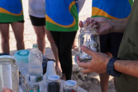 Em mutirão de apenas duas horas, Estado recolhe 7 mil itens de lixo na Ilha do Mel
