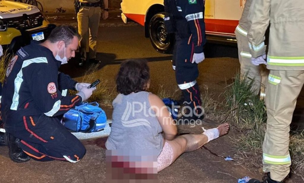Mãe procura pelo filho e acaba baleada durante emboscada noturna em Maringá