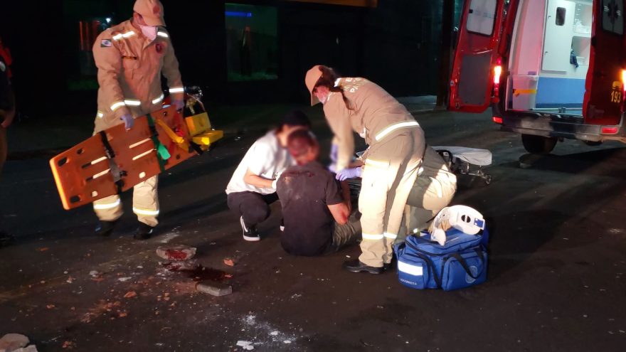 Siate á acionado após homem ser agredido com barra de concreto e tijoladas no centro de Cascavel