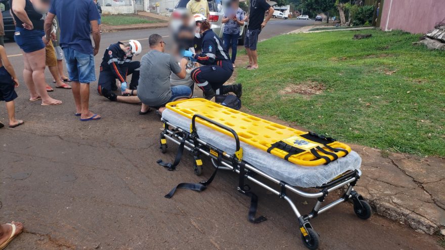 Homem fica ferido em acidente de trânsito no Santa Felicidade