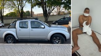 Pai recebe imagens de suposto sequestro do filho e roubo de caminhonete