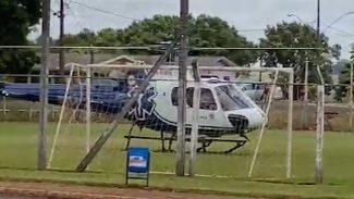 Mãe vítima de bala perdida em confronto da PM com o filho é trazida de helicóptero para Cascavel