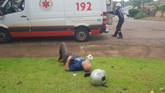 Motociclista fica ferido em acidente de trânsito no Maria Luiza