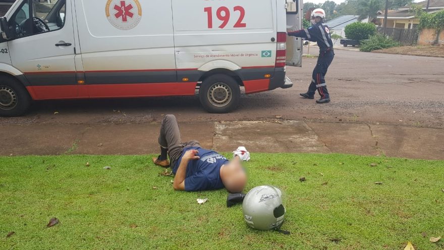 Motociclista fica ferido em acidente de trânsito no Maria Luiza