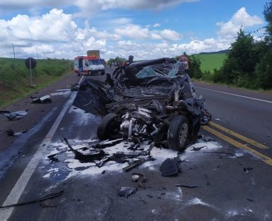 Imagem referente a Casal morre em grave acidente na BR-282 no Oeste Catarinense