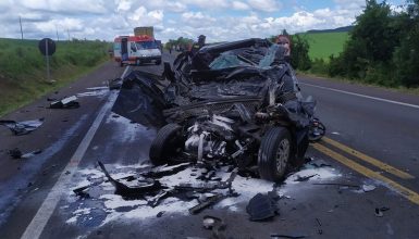 Imagem referente a Casal morre em grave acidente na BR-282 no Oeste Catarinense