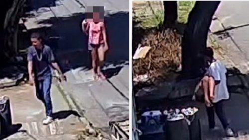 Imagem referente a Vídeo mostra homem carregando corpo de menina de 12 anos