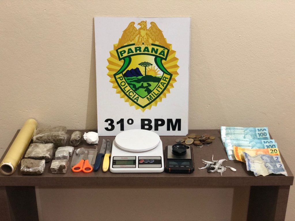 Foragido é preso com mochila de drogas e dinheiro em Palotina