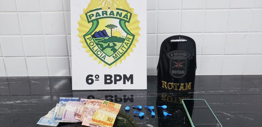 Rotam detém suspeito de tráfico de drogas em Capitão Leônidas Marques