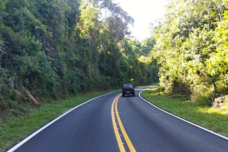 DER/PR revitaliza rodovia de acesso à Usina Hidrelétrica Salto Osório, em Quedas do Iguaçu