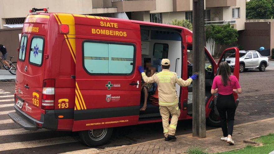 Ciclista fica ferido em acidente de trânsito no Centro