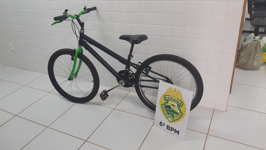 Vítima reconhece bicicleta furtada e aciona Polícia Militar