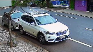 Câmera mostra momento em que veículo é atingido por árvore na Rua Minas Gerais