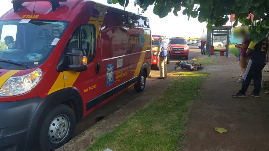 Adolescente fica em estado grave em acidente na Avenida das Pombas