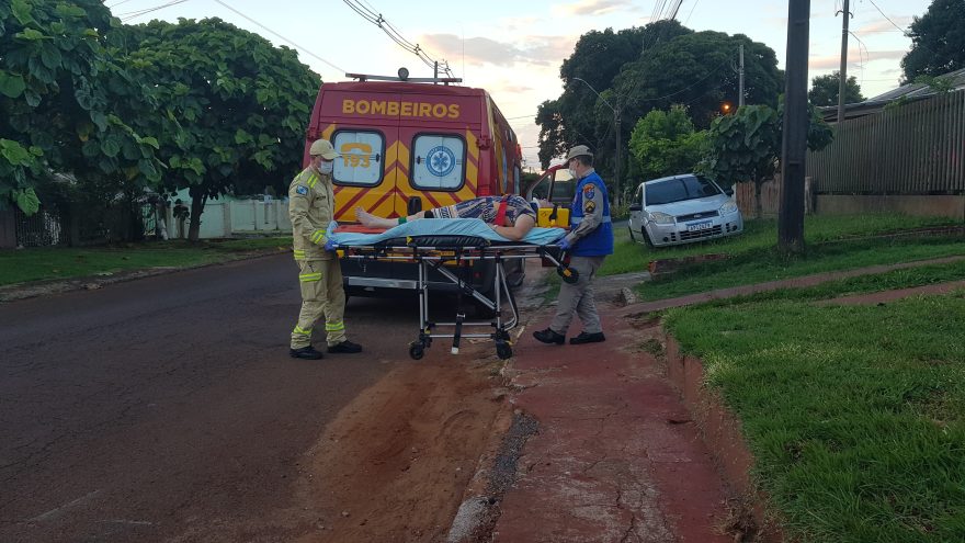 Mulher cai de andaime no bairro Floresta e é socorrida pelo Siate