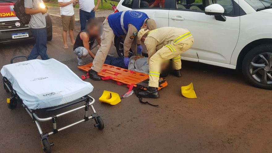 Adolescente fica ferido em acidente na Rua Cuiabá