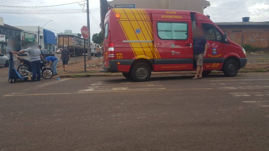 Siate é acionado para atender acidente de trânsito na Rua Padre Anchieta