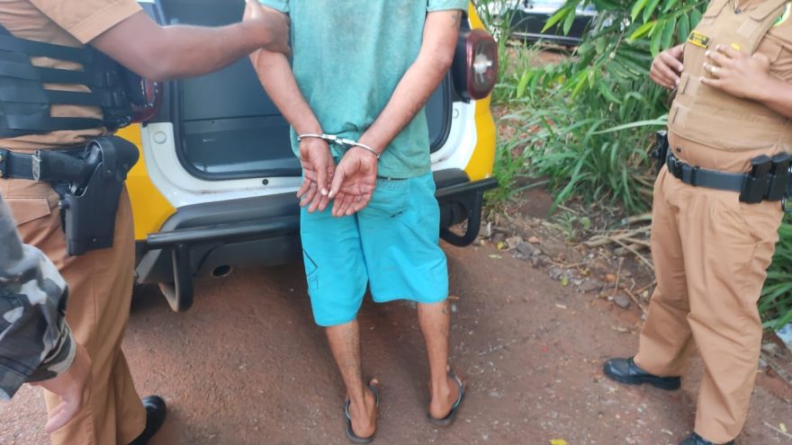 Com mandado de prisão em aberto, homem é detido pelo Pelotão de Choque no Bairro Periolo