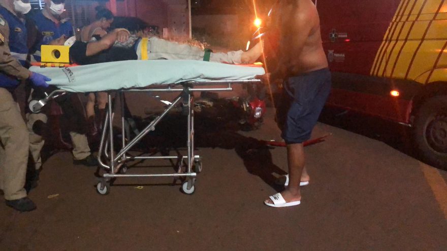 Condutor de Honda Biz fica ferido em acidente no Riviera