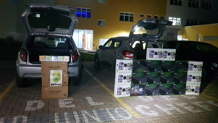 BPFron apreende veículos carregados de videogames e vapers na BR-277