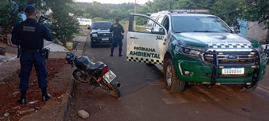 Motocicleta furtada em setembro de 2023 é localizada pela GM no Bairro Interlagos