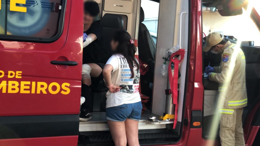 Condutor de moto fica ferido em acidente na Rua General Osório