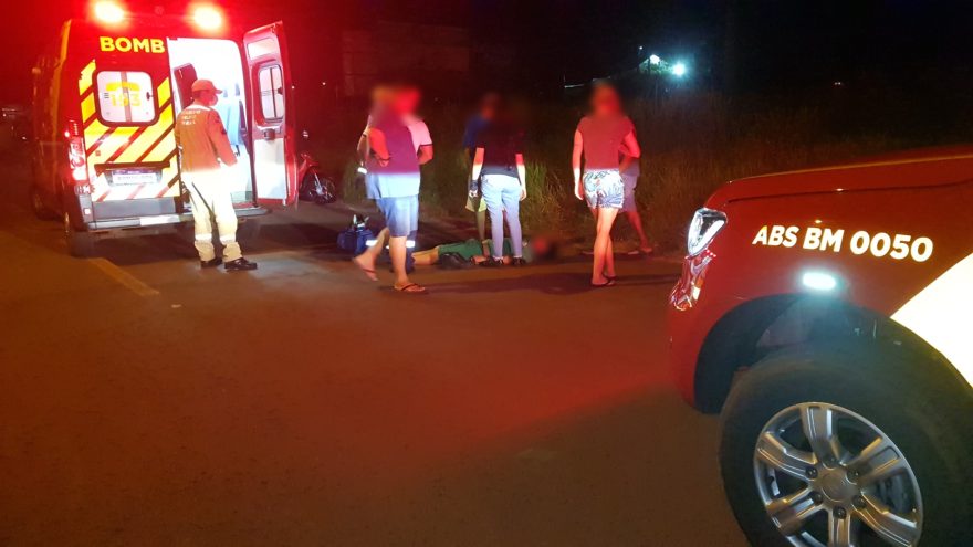 Homem fica ferido em queda de moto no Brasmadeira