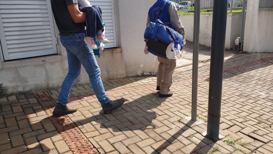 Com fratura no braço, criança é socorrida na Escola Municipal Professora Gladis Maria Tibola