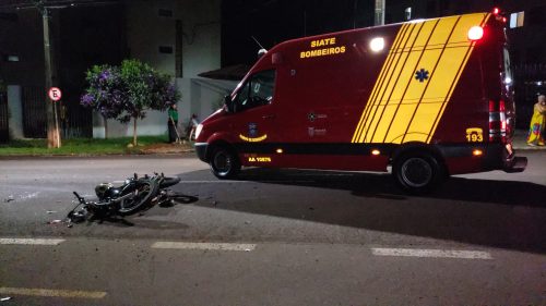 Imagem referente a Motociclista sofre fraturas ao colidir contra EcoSport na Rua da Lapa