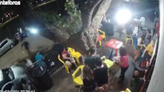 Homicídio no Jardim Colonial: câmera flagra confusão e tiroteio em bar