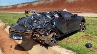 Passageiro morre em grave acidente na rodovia BR-163 e outras duas ficam feridas