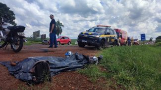 Motociclista morre e garupa fica gravemente ferido em acidente na BR-369