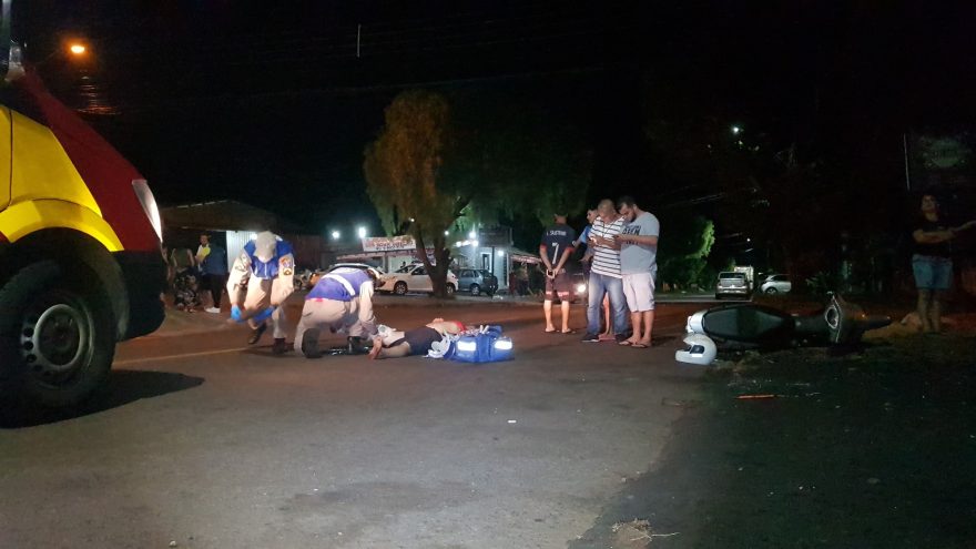 Homem sofre fratura exposta em acidente no Santa Felicidade