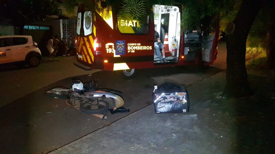 Motociclista fica ferido em acidente de trânsito no bairro Esmeralda