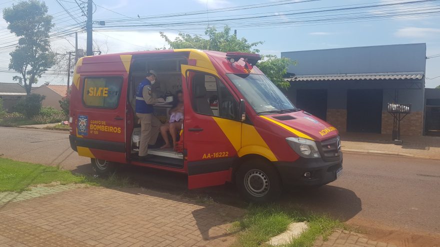 Bombeiros atendem criança que teve obstrução de vias aéreas