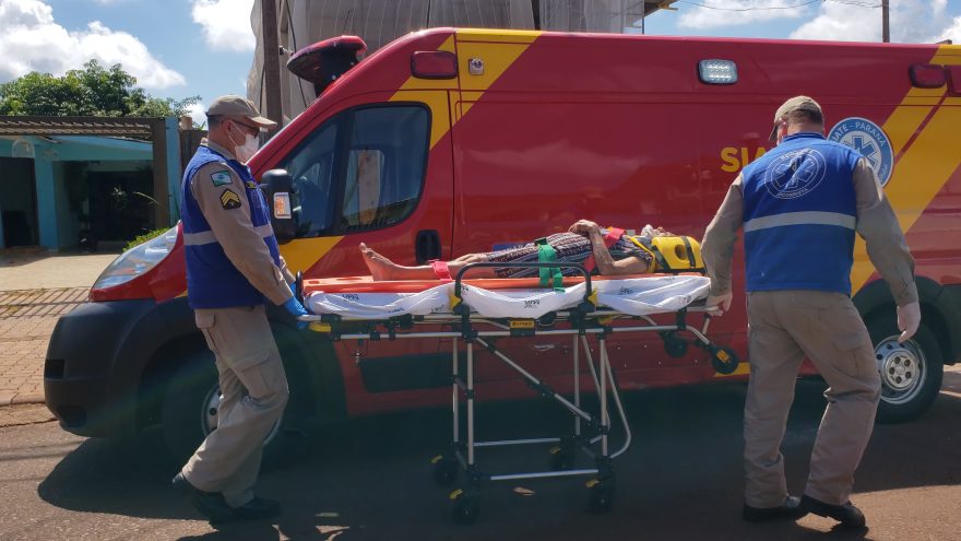 Idosa é socorrida no Bairro Esmeralda após ter queda de pressão e cair em residência
