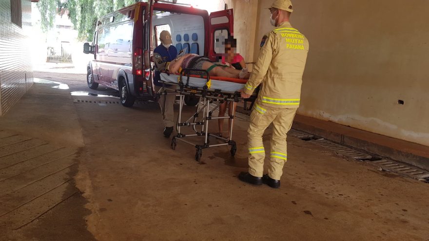 Mãe e filha ficam feridas em acidente na Avenida das Pombas