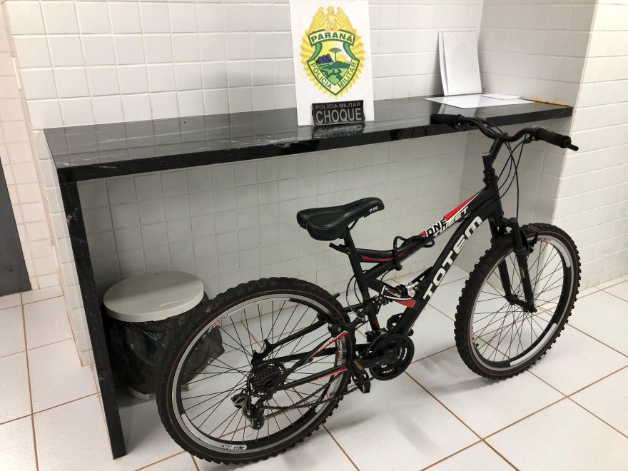 Pelotão de Choque recupera bicicleta furtada durante abordagem a veículo no Santa Cruz